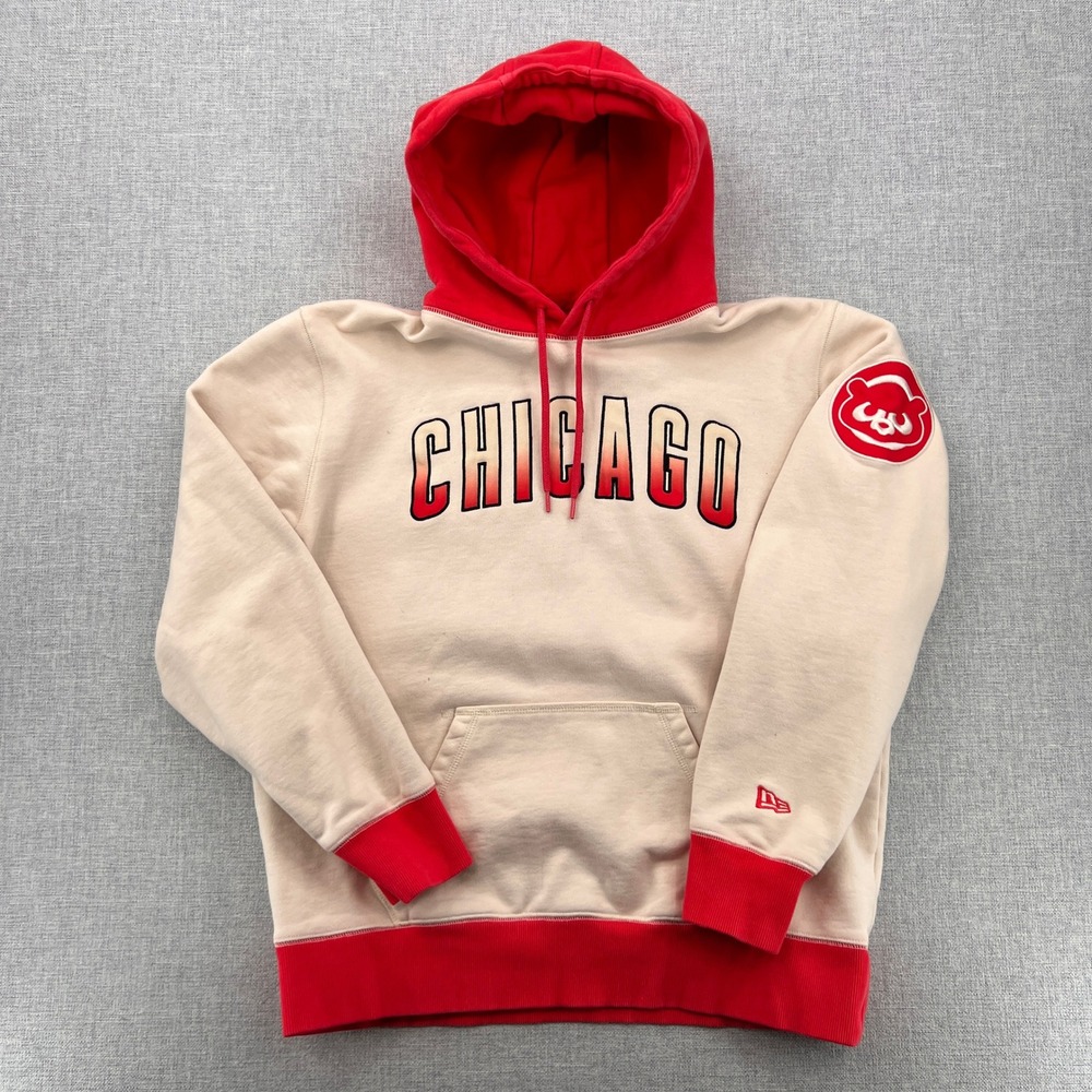 New‎ Era Chicago Cubs Cream Color Pack Hoodie Men Large Heavyweight Streetwear
